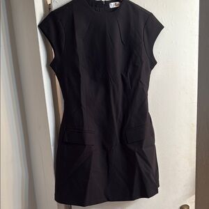 Black Mini Dress with Mock Neck